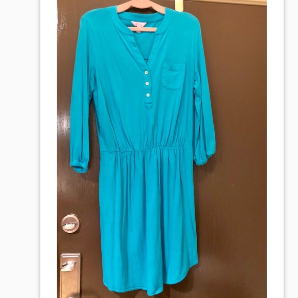 Lilly Pulitzer Dresses & Skirts - Lily Pulitzer turquoise shirt dress